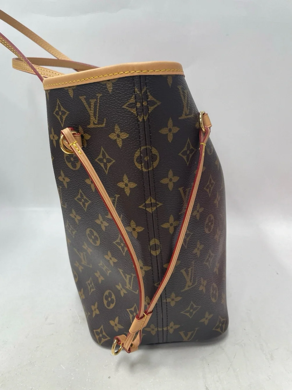 Louis Vuitton Monogram Canvas Brown & Tan Top-Handle Tote